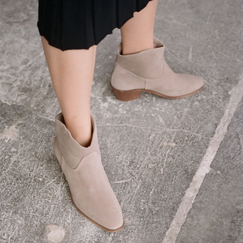 Dio Cowboy Boots, grey suede